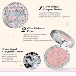 Flower Knows Moonlight Mermaid Gradient Blush Palette Long Lasting Matte Natural Brightening Multi-Color Combo Blush Makeup
