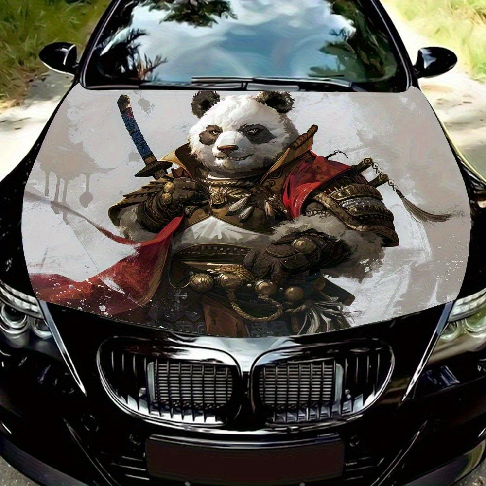 

Panda Warrior Car Hood Decal Sticker, Motorcycle And Truck Decal, Self-adhesive Durable Car Accessories, Universal For Car, Moto