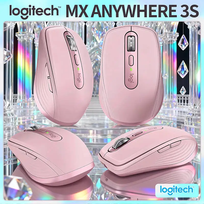 

Компактная мышь Logitech MX Anywhere 3S, эргономичный дизайн, перезаряжаемая, с быстрым прокруткой для портативных ПК Mac