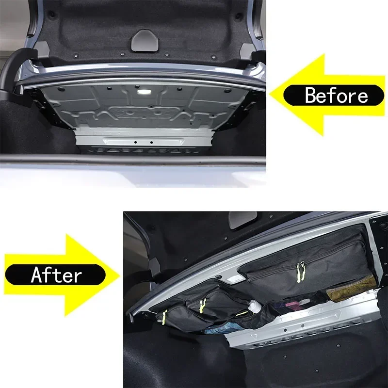 

1Pcs Oxford Cloth Black For BMW 5 Series G60 2024-2025+Car styling trunk tool storage and finishing bag car interior accessories