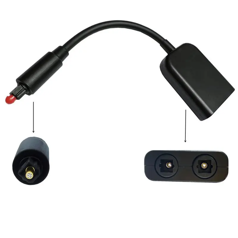 6-Core Fiber Optic Converter 2 In 1 Out Audio Fiber Optic Cable 1/2 Fiber Optic Adapter Audio Fiber Optic Distributor