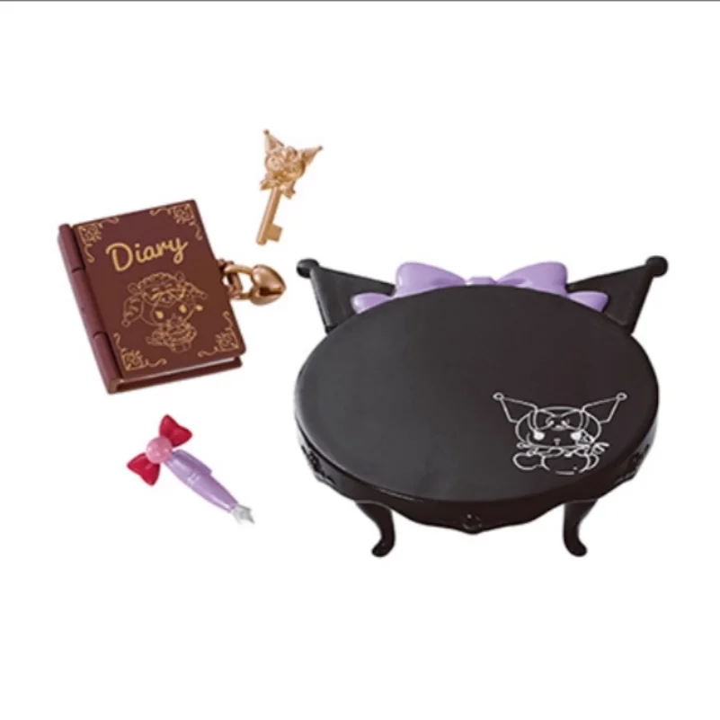 مجموعة كاملة من غرفة كورومي القوطية من Re-ment، صندوق أعمى عصري لسطح المكتب، نموذج مجموعة مشهد مصغر #3