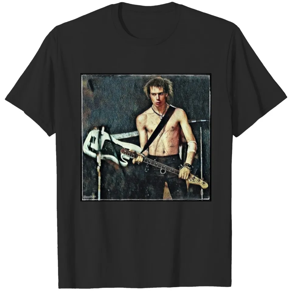 Sid Vicious T-Shirts 100% Cotton Oversized Classic Funny Graphic Tees