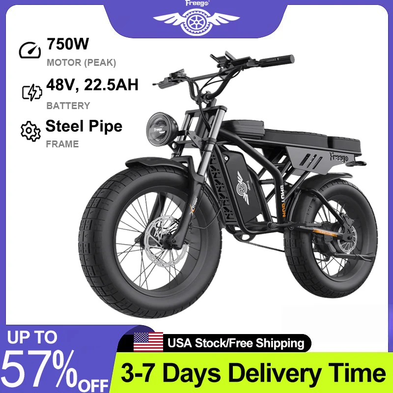 

2 года гарантии Freego F2 Pro электрический мотоцикл для бездорожья для взрослых 1400 Вт 20 "x 4,0" электрический велосипед с толстыми шинами 34MPH Ebike UL2849