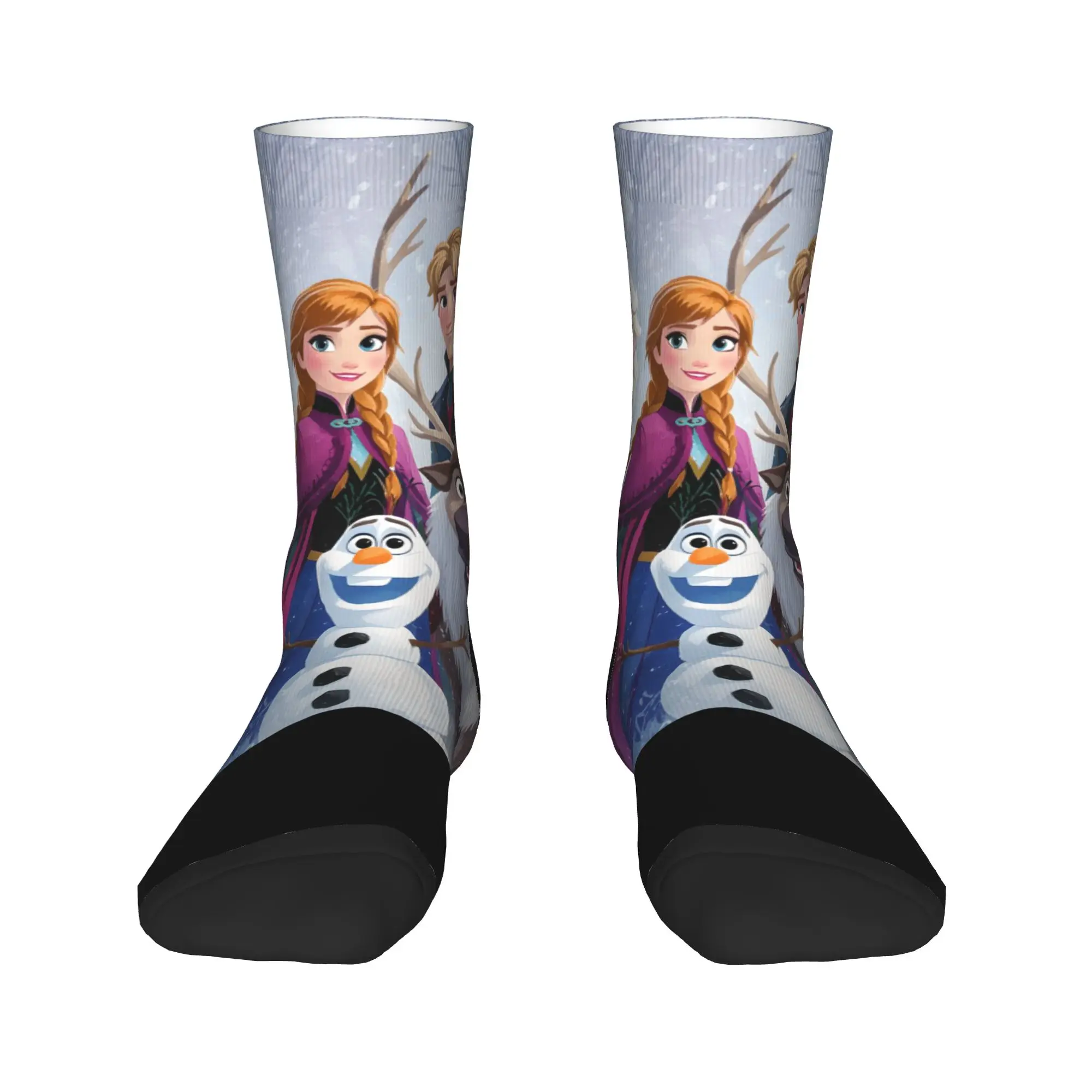 Frozens 2 الكرتون فيلم الجوارب الخريف جوارب العصرية النساء الرجال الجوارب الناعمة الدافئة نمط الجري الرياضة عدم الانزلاق الجوارب