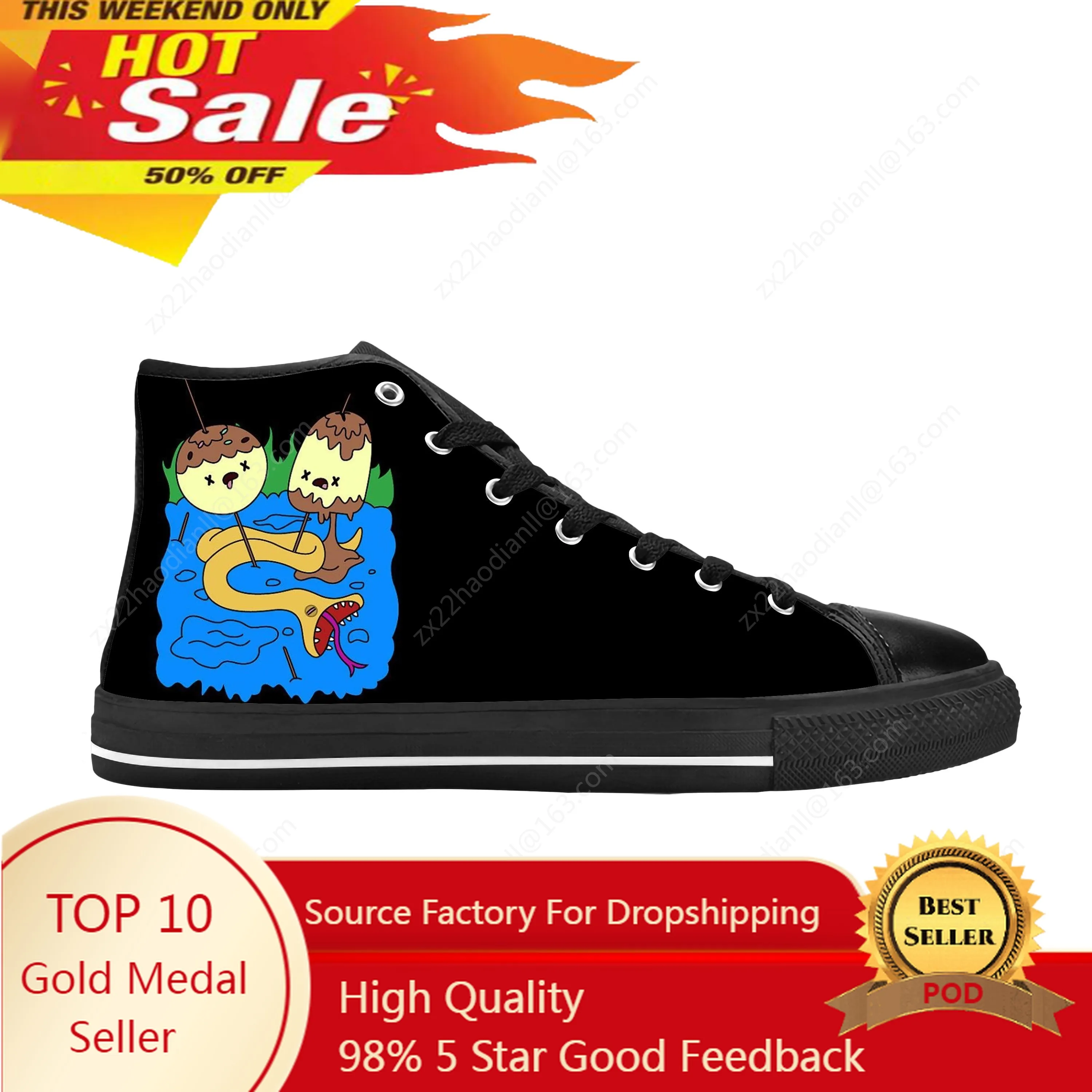 

Times Rock Snake Anime Cartoon Manga Adventure Casual Cloth Shoes High Top Comfortable Breathable 3D Print Men Women Sneakers