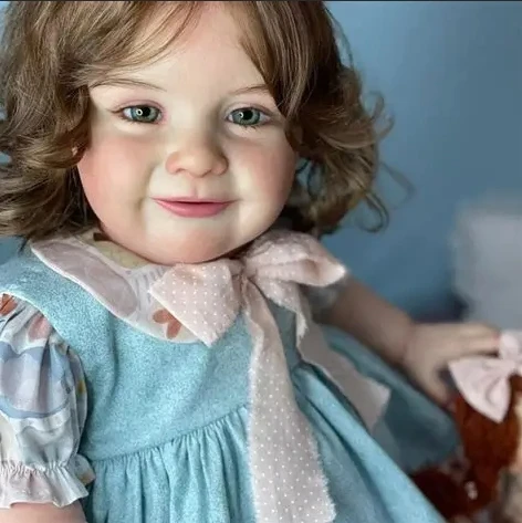 NPK 25''  Already Painted 3D Skin Visible Veins Unfinished Large Size Reborn Zoe DIY Doll Kit Lifelike Parts for Children