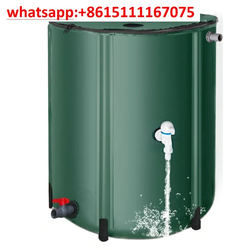 UV Resistant Flexible Collapsible PVC Rain Barrel High Toughness Rainwater Harvesting Storage Tank Outdoor Water Collector