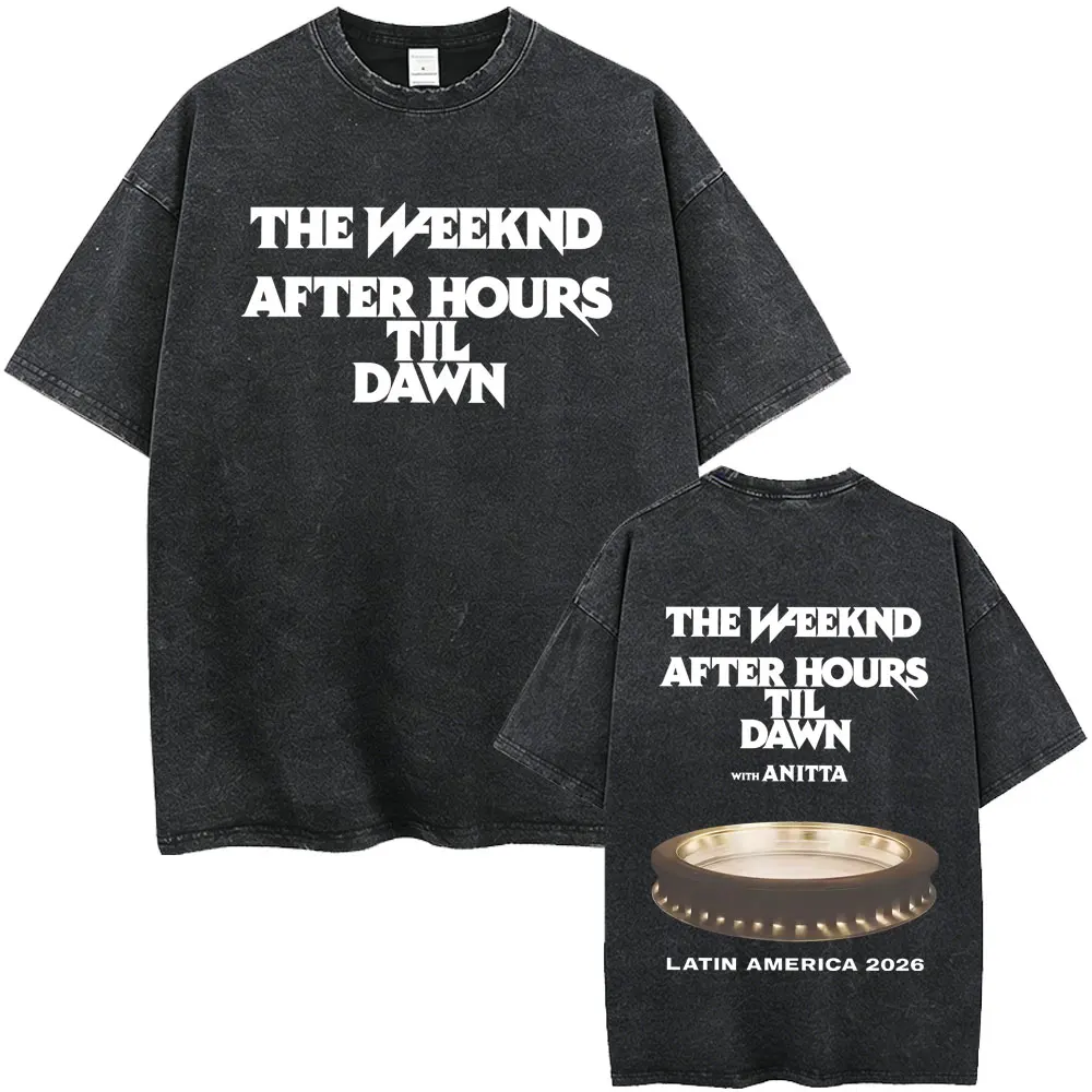 Washed Vintage Rapper The Weeknd Beauty Behind The Madness T-shirt Men Women Hip Hop Fashion Pop Music T Shirt Male Streetwear