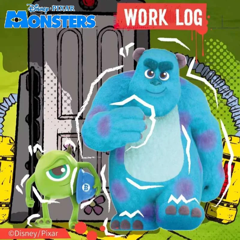 

Toptoy Disney Monsters, Inc. Work Log Series Слепая коробка Flocking Sullivan Sulley Mystery Toys Mike Wazowski Аниме Фигурка Подарок