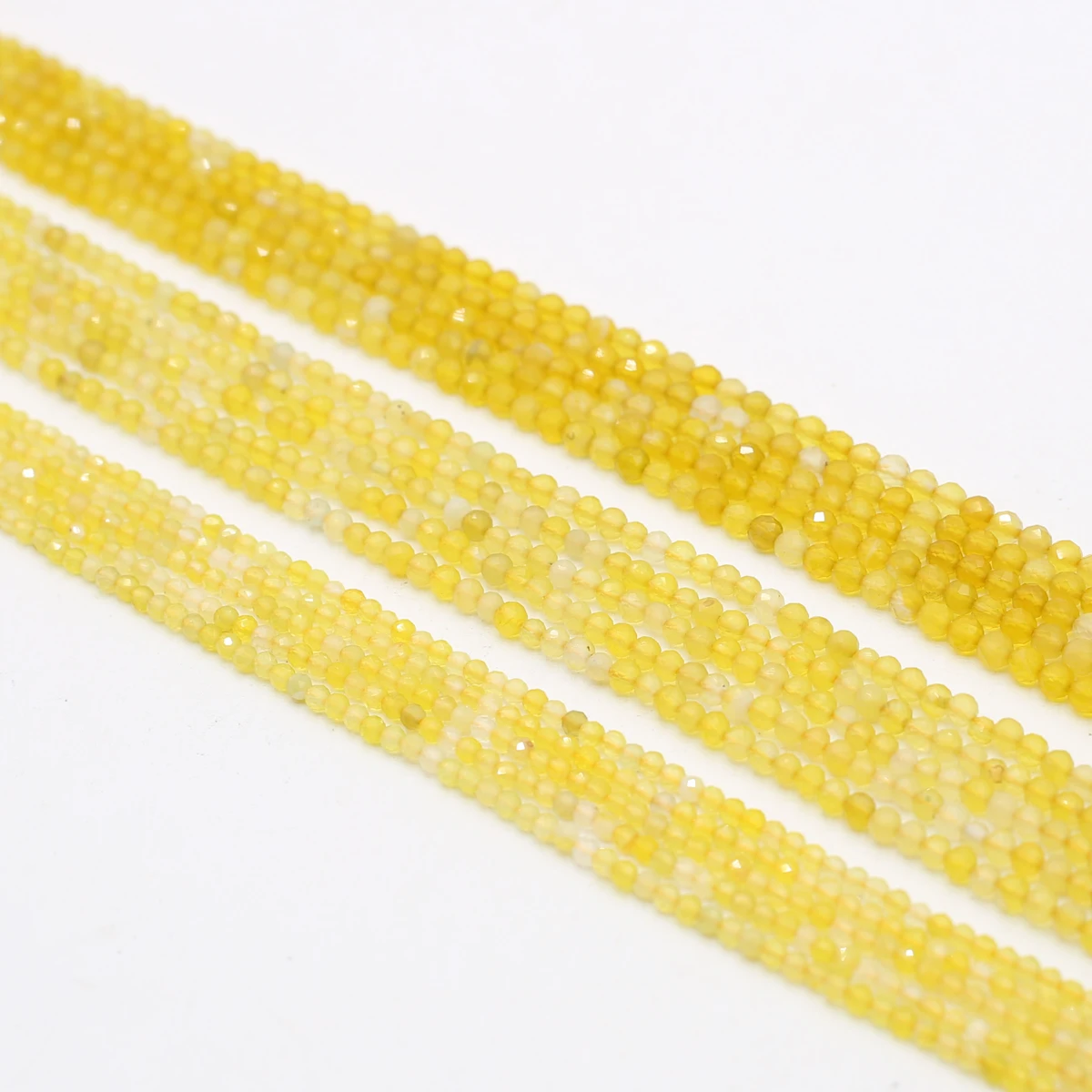 Natural Stone Faceted Beaded Yellow Agate Gemstone Isolation Loose Beads for Jewelry Making Diy Necklace Bracelet Accessories