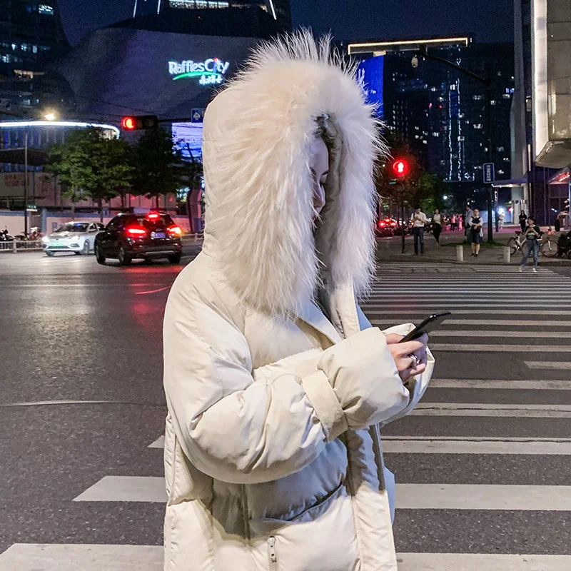 Casaco feminino de algodão para inverno, parkas grossas femininas, casaco quente com capuz, sobretudo de tamanho grande, novo, 2023