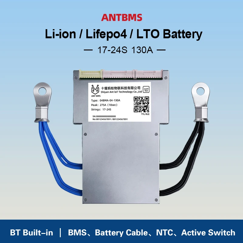 

Smart ANT BMS 17-24S Li-ion Lifepo4 LTO Battery smart bms BT Built-in 48V 60V 72V 130A 325A smart balance board 18S 20S 22S 23S