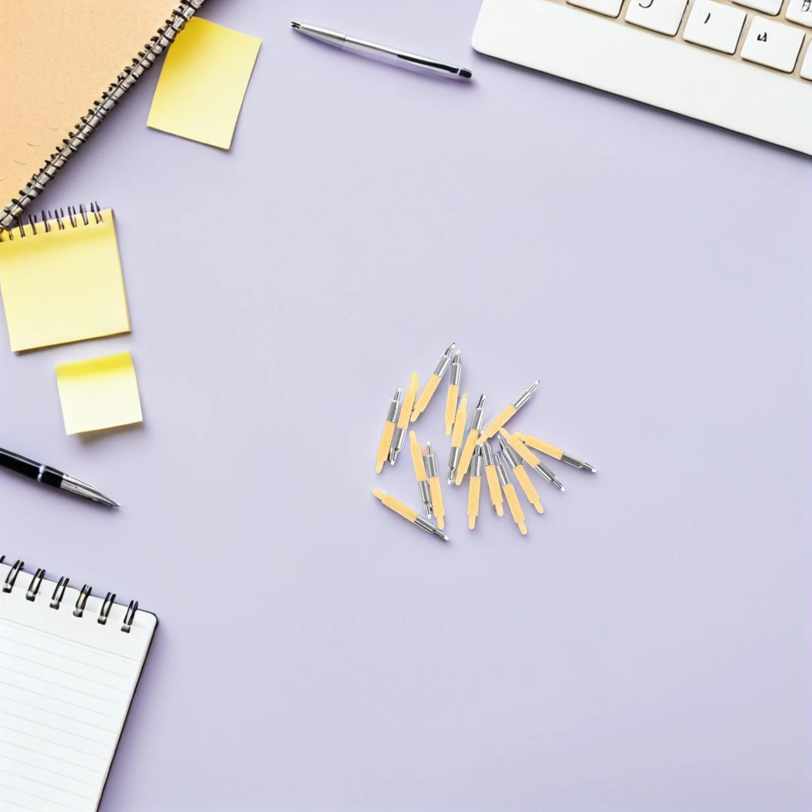 

40 Pcs Paint Acrylic Refillable Pen Nibs Marker for Painting Yellow Replacement Tips