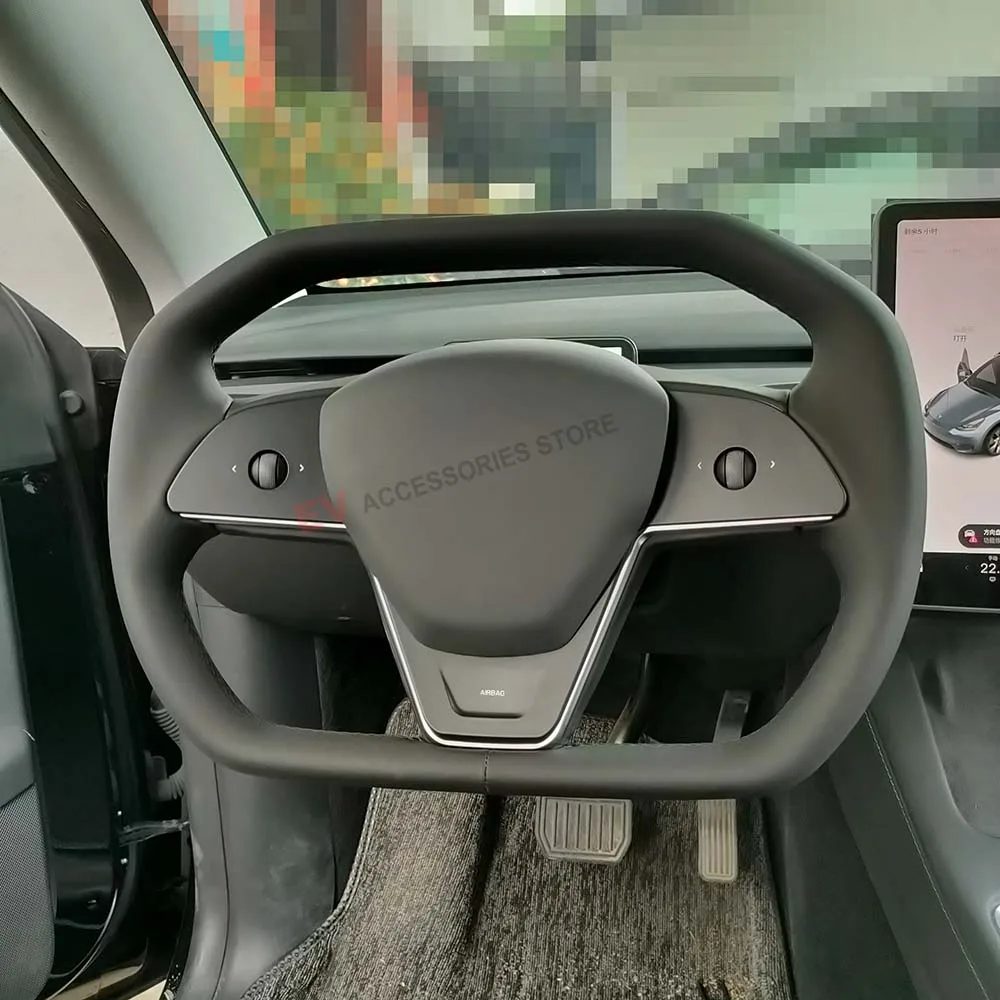 Per Tesla Model 3 Model Y NAPP volante in pelle con riscaldamento per accessori per auto interni Tesla Cyber pickup style