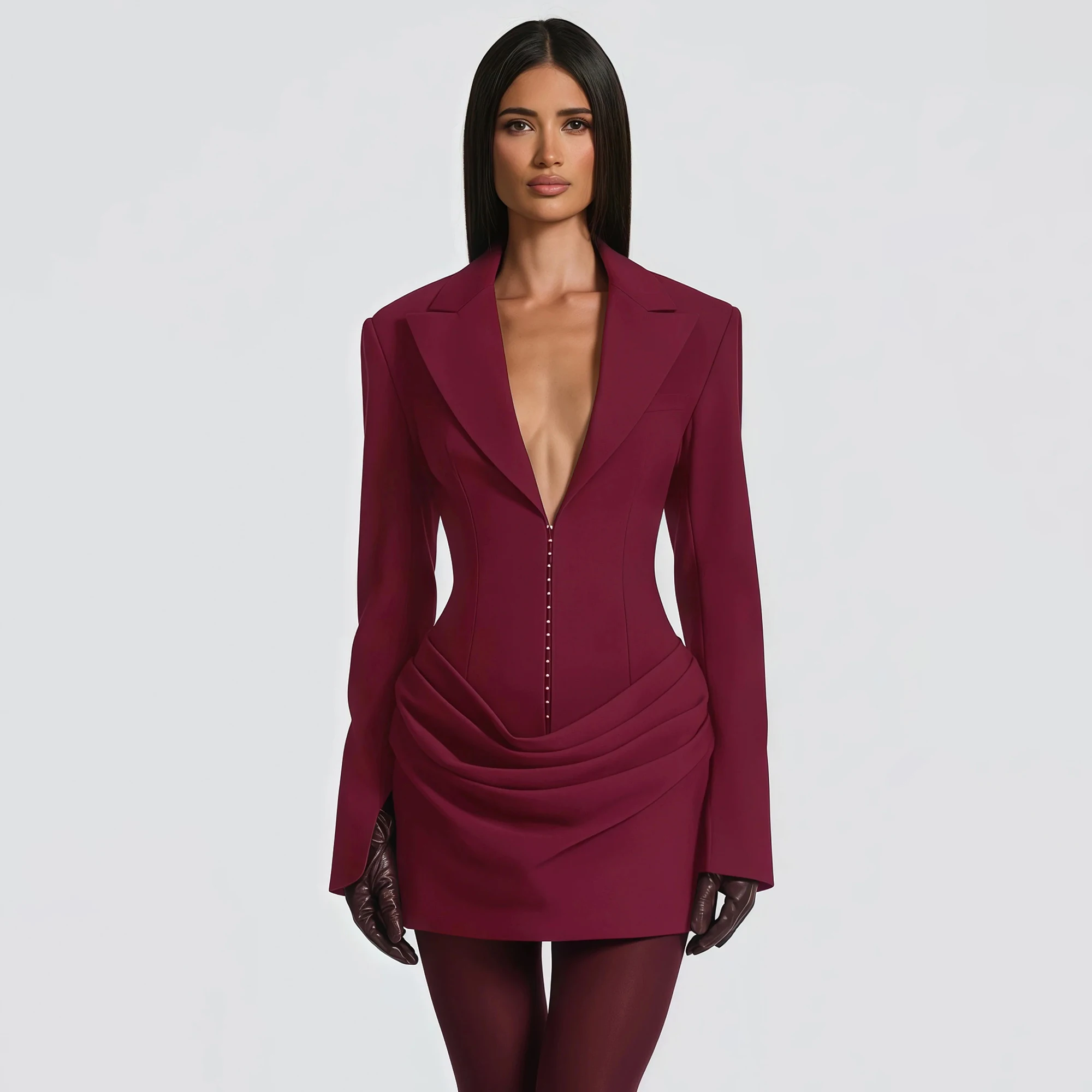 Women'S Fashion Nova Dresses - NOVA модное однотонное мини-платье осень-зима сексуальное