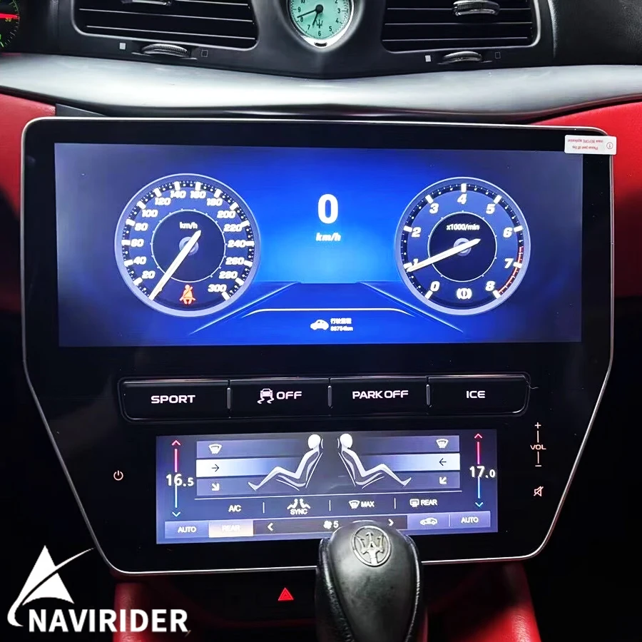 22inch Car Radio QLED Screen Carplay For Maserati GranTurismo GT 2007 - 2015 Auto Conditioning  RHD LHD  Android Video Player