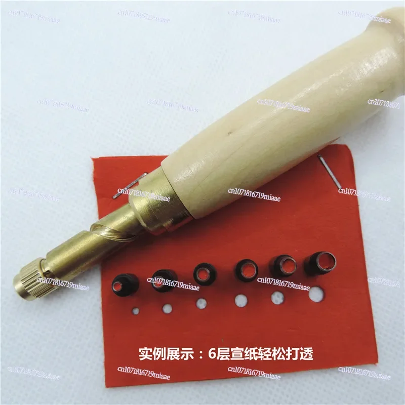 Hole Punch Press Type Round Hole Punch Free Manual Punching Tool Manual Paper Cut Tool Cylinder