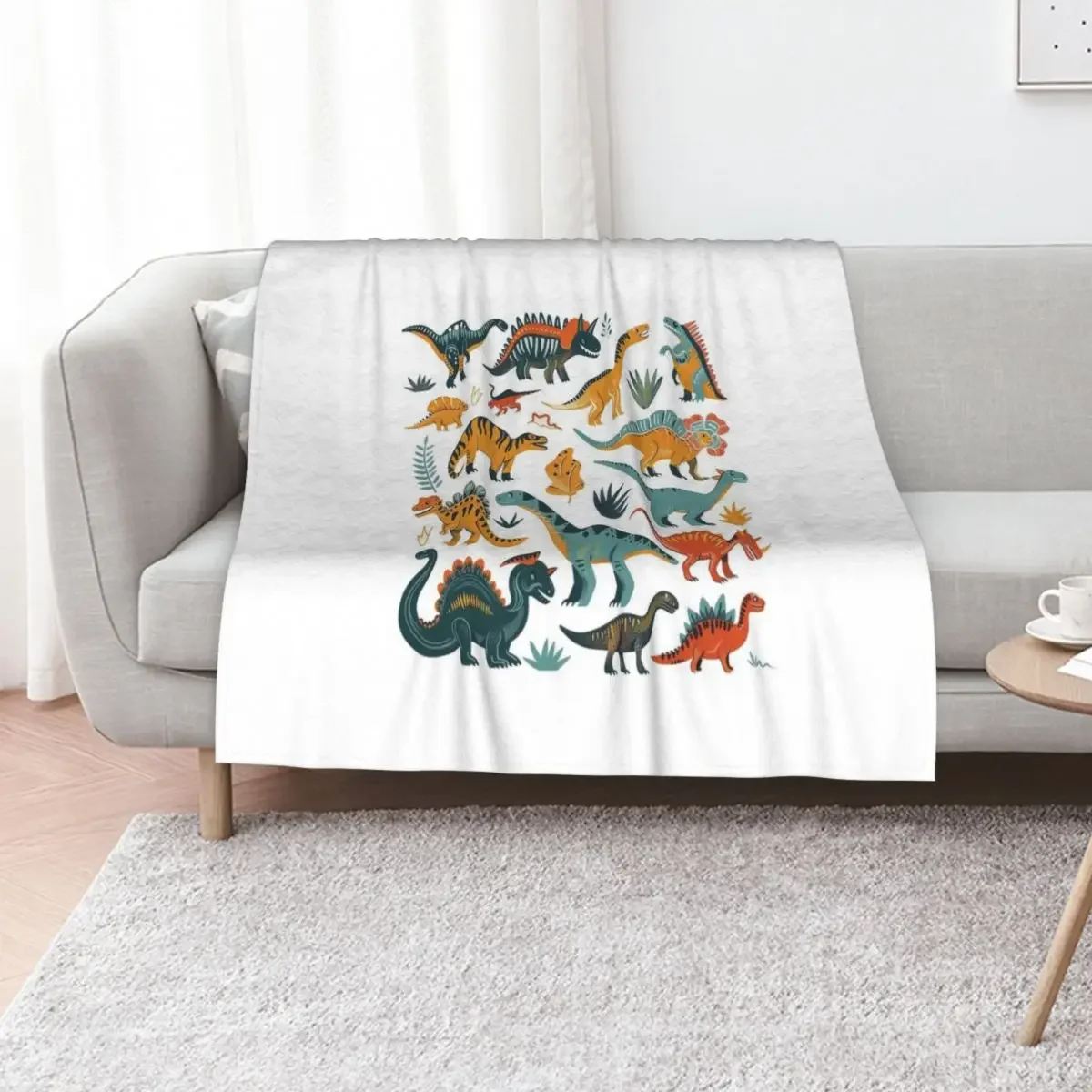 

Dinosaur (E5) Throw Blanket Sofas Single Baby Camping Blankets