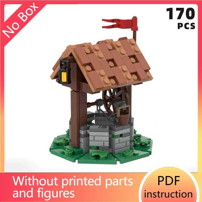 

Средневековые водные колодца, городские кирпичи, средневековый замок, блоки для уличного вида, водные колодязные модульные кирпичи, крепость, подарочные модульные блокиChr