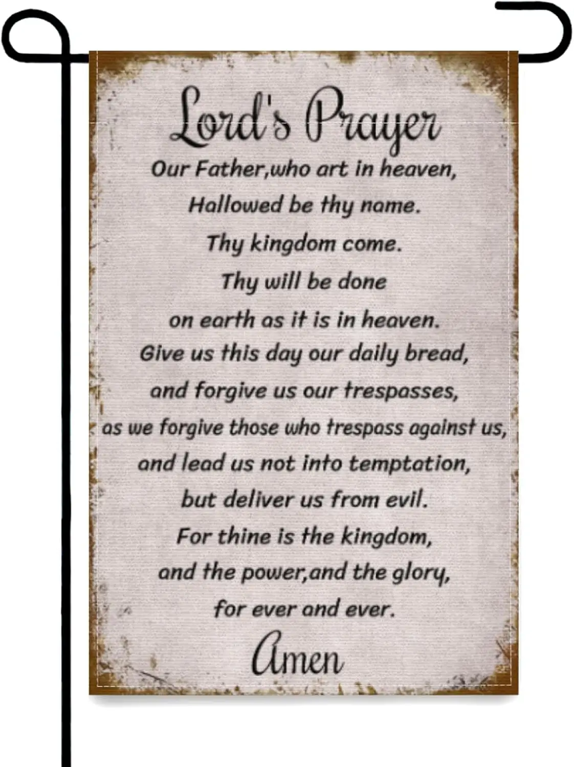Christian Bible Garden Flag 12x18 Inch Double Sided Christian Lord's Prayer Yard Decor Religious Holiday Outdoor Decorat LLX PPM