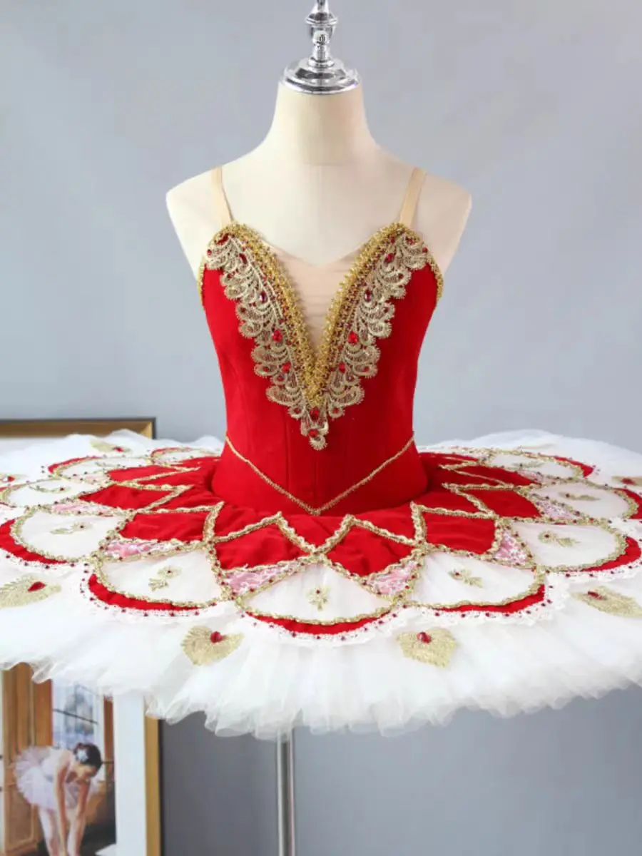 Tutù della Bella Addormentata Costume personalizzato professionale per bambini Abito pompadour da competizione bianco Costume da balletto per adulti