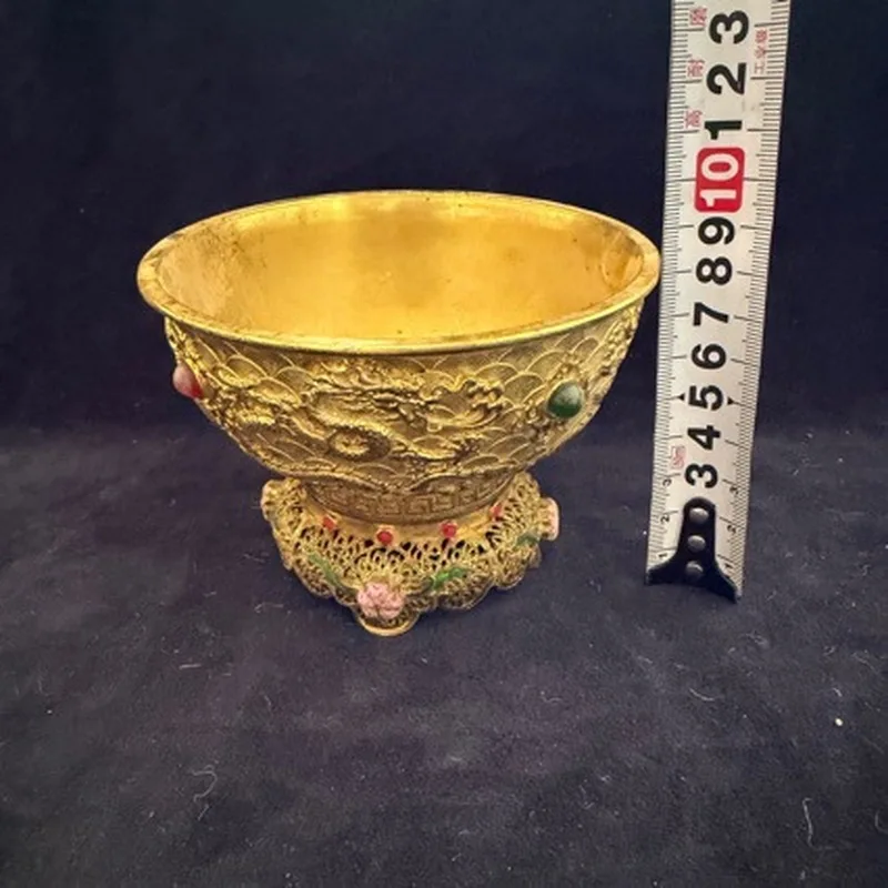 Made in the Qianlong Era, Alloy Gemstone Dragon , A Fine Collectible Bowl with a Perfect Shape