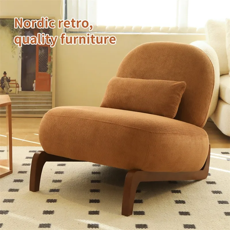 

Симпатичное кресло с деревянными ножками, велюровое кресло для гостиной с мягкой подушкой