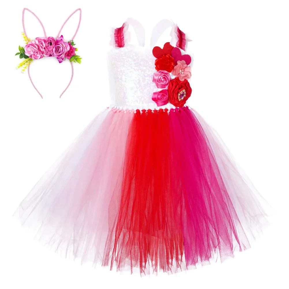 Fantasia Cosplay de coelho para meninas, saia Tutu fantasia para coelhinho da Páscoa, vestido de princesa disfarçado, roupas infantis