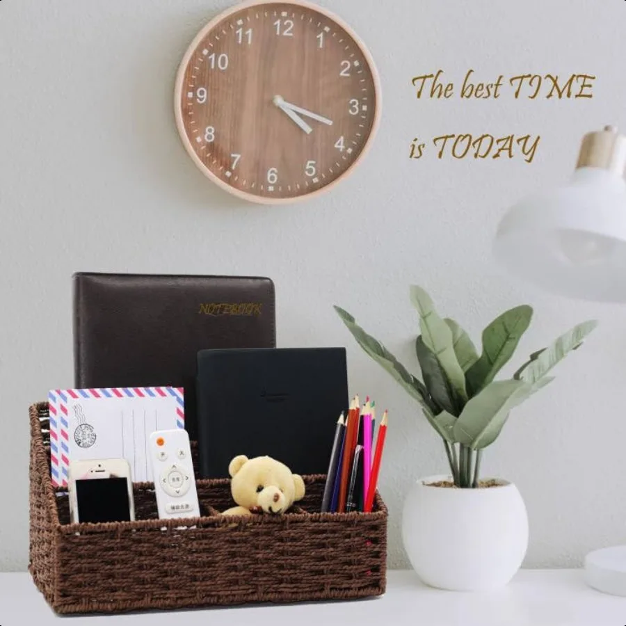 منظم البريد، منظم البريد على سطح الطاولة، فارز البريد، حامل ملفات المجلات، منظم المكتب والملحقات، بني داكن