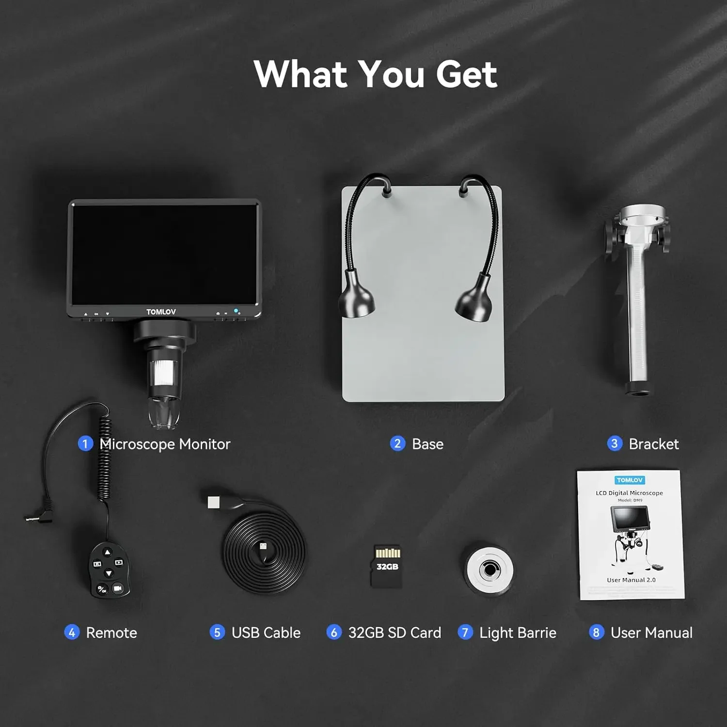 DM9 7 "LCD مجهر رقمي 1200X، 1080P عملة مجهر المكبر 12MP فائقة الدقة التركيز لحام المجهر