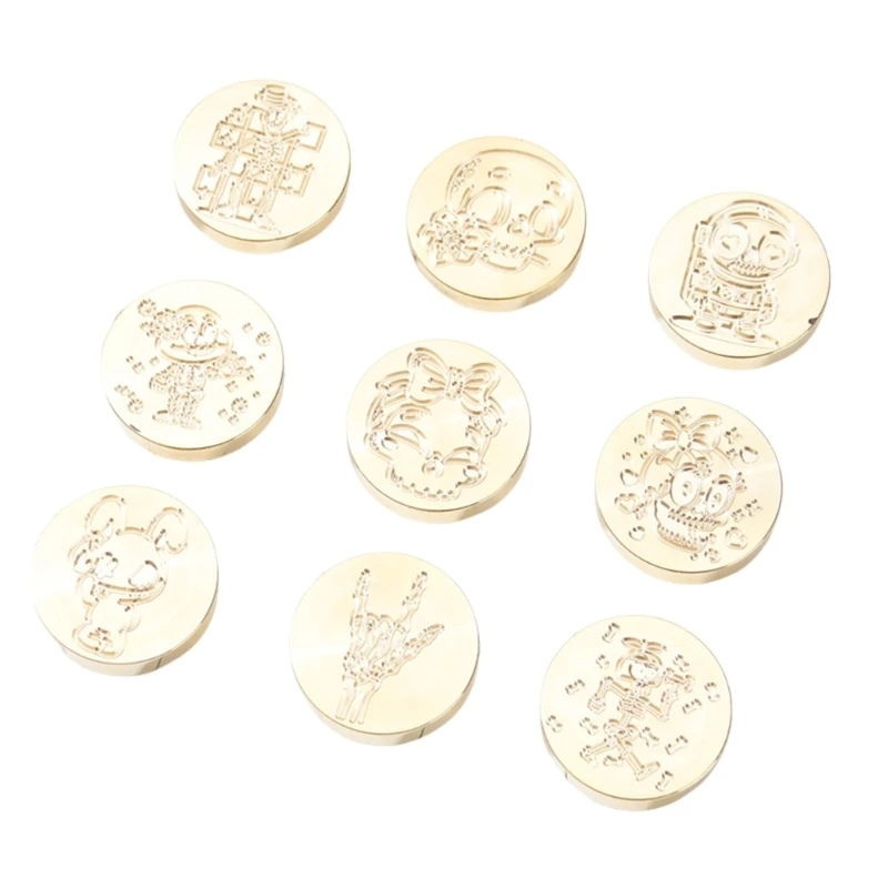 

3Pcs Wax Seal Stamp Head Replacement Emboss Sealings Wax Scrapbooking Stamp Head Brass Sealing Stamp Head Wax Stamp Head