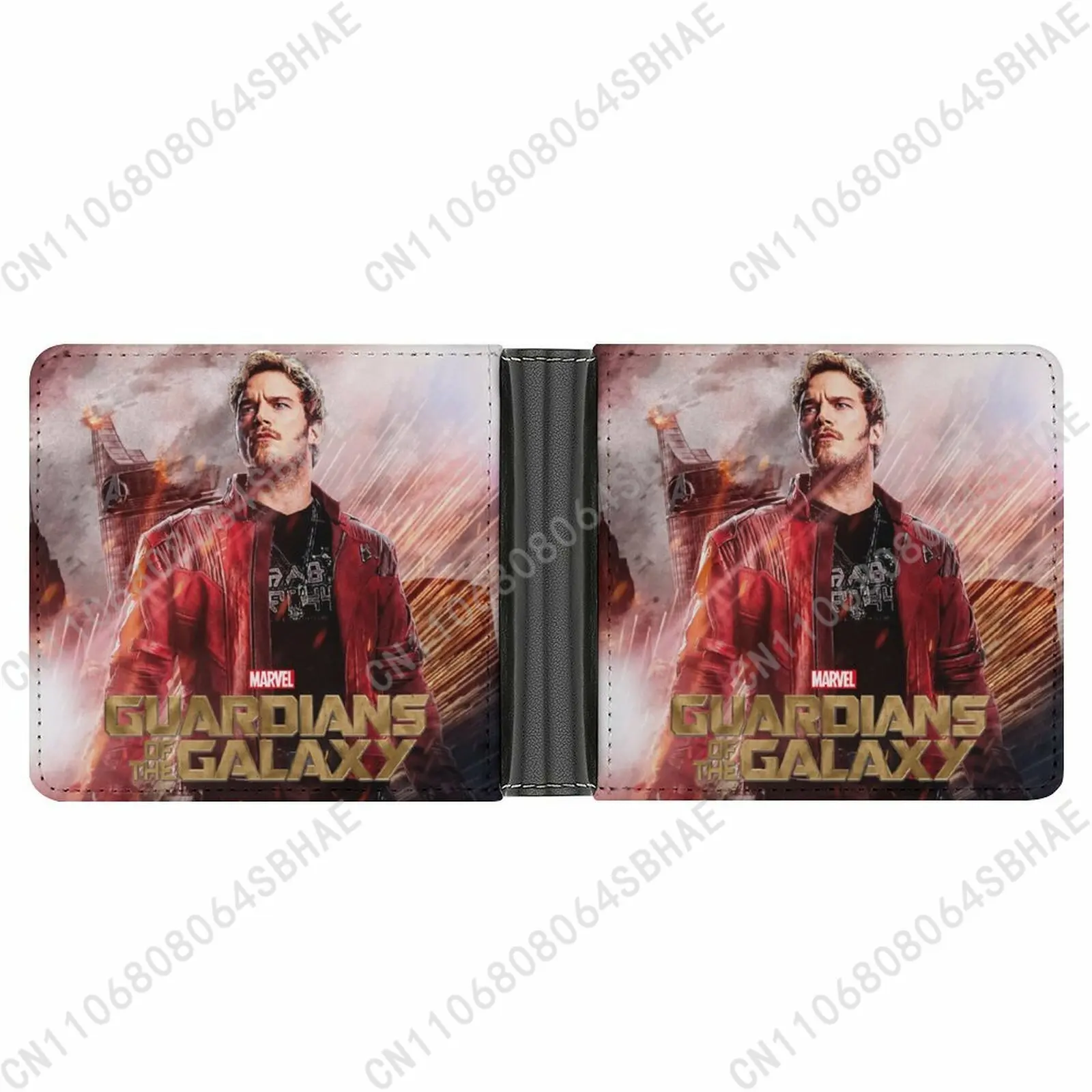 

Marvel Star Lord Trendy Leather Wallet Teenage Male Woman Personalized Slim Credit Card Holder Small Purse Daily Use Cosplay