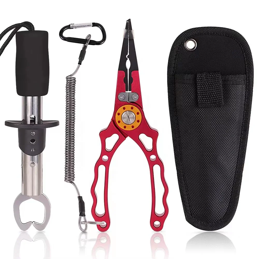 

Mr. Jig Fishing Tackle Salt Water Foldable Aluminum Hook Remover Fishing Pliers Tool Set