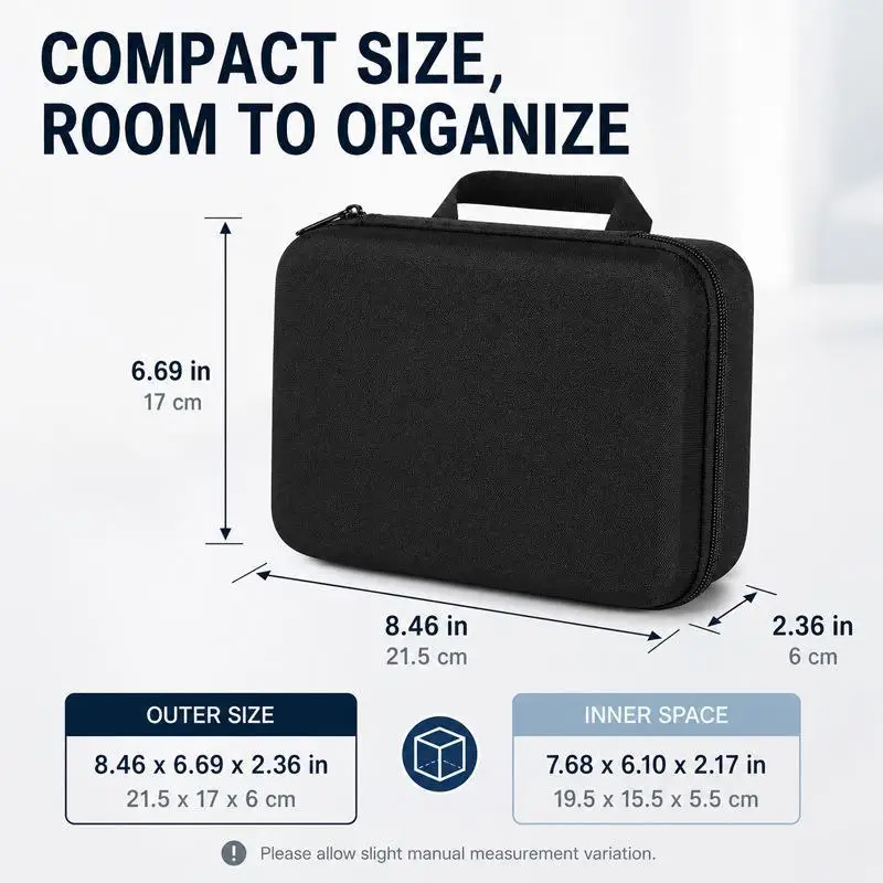 EVA-Aufbewahrungsbox, Reisetasche mit Reißverschluss, kleine tragbare Schutztasche, Outdoor-Werkzeugtasche, Organizer für Zubehör – Detail 3
