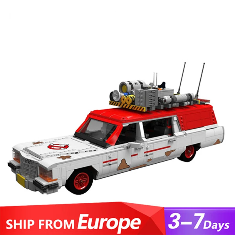 2468PCS Technische MOC Mould König 10071 Ghost Hunter Bus Bausteine Ghostbusters Film Fahrzeug Modell Puzzle Spielzeug Kinder geschenke