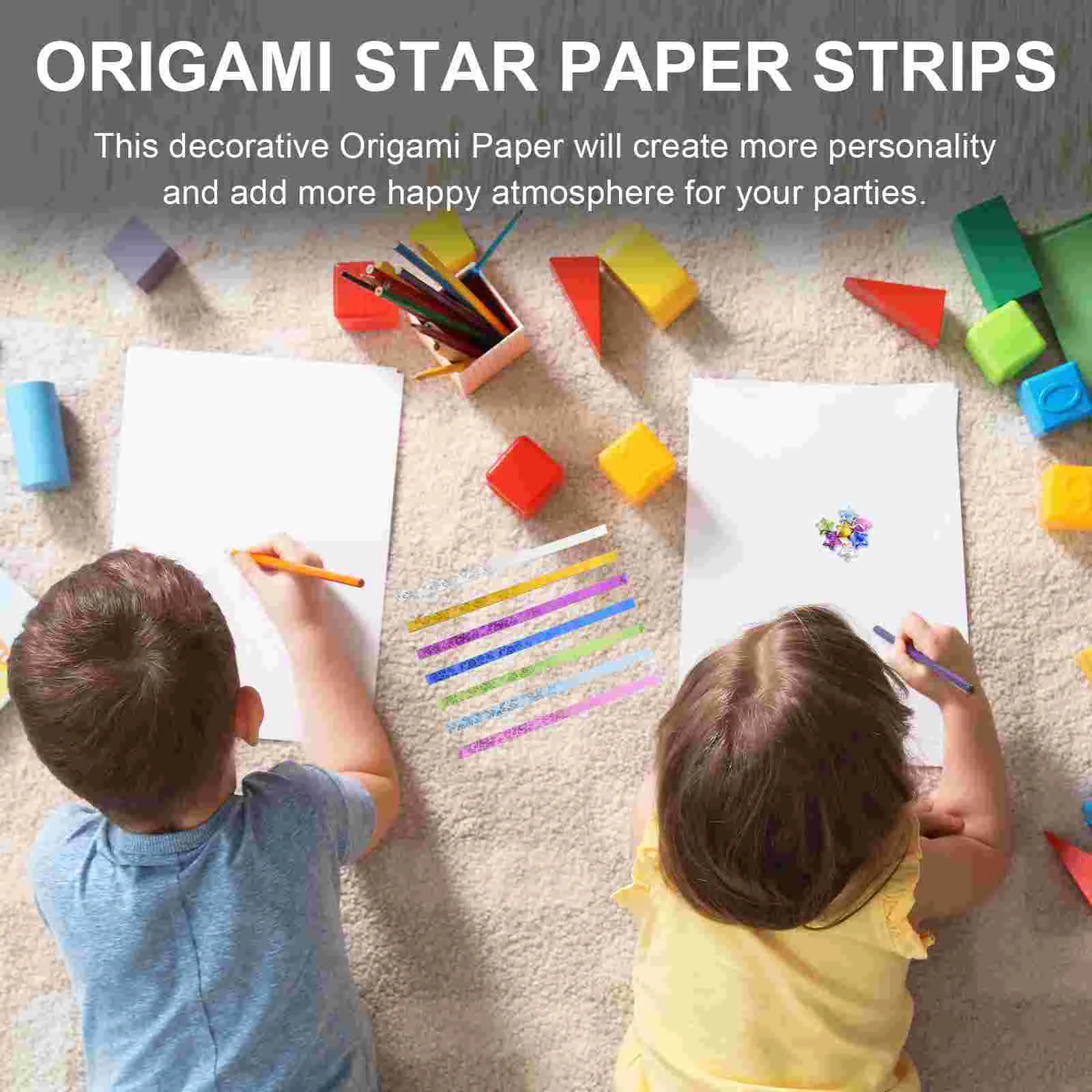 140 stks Ster Papier Strips Ster Vouwpapier Strips Gekleurd Papier Ster DIY Ambachtelijke Papier Strips Origami Papier