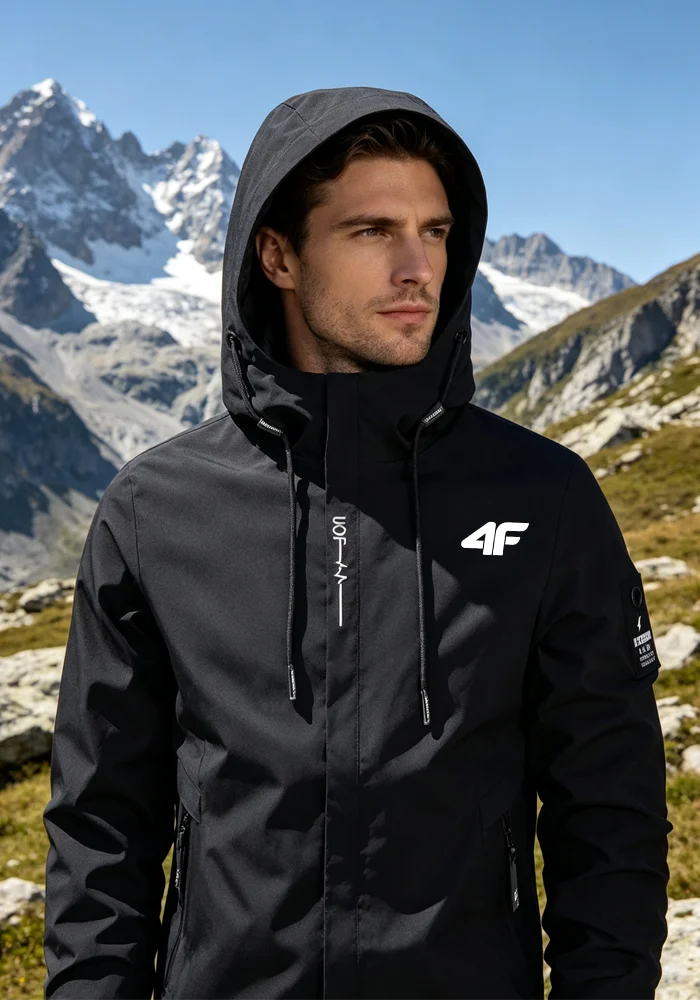 Wasserdichte Herrenjacke, für Outdoor-Aktivitäten, winddicht, zum Wandern, Klettern und für andere Freizeitaktivitäten. – Detail 2