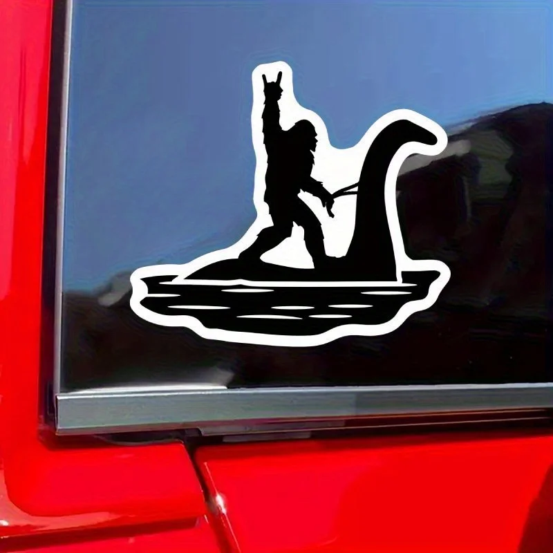 

Mysterious Creature Silhouette Vinyl Stickers, Loch Ness Monster & Sasquatch Decals for Cars, Laptops & Water Bottles