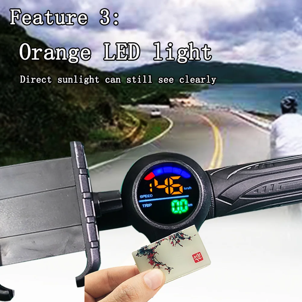 

Alloy 6061 + ABS Constructed Ebike Throttle for 22.2mm Handlebar with NFC Smart Start and Multi Function Orange LED Display