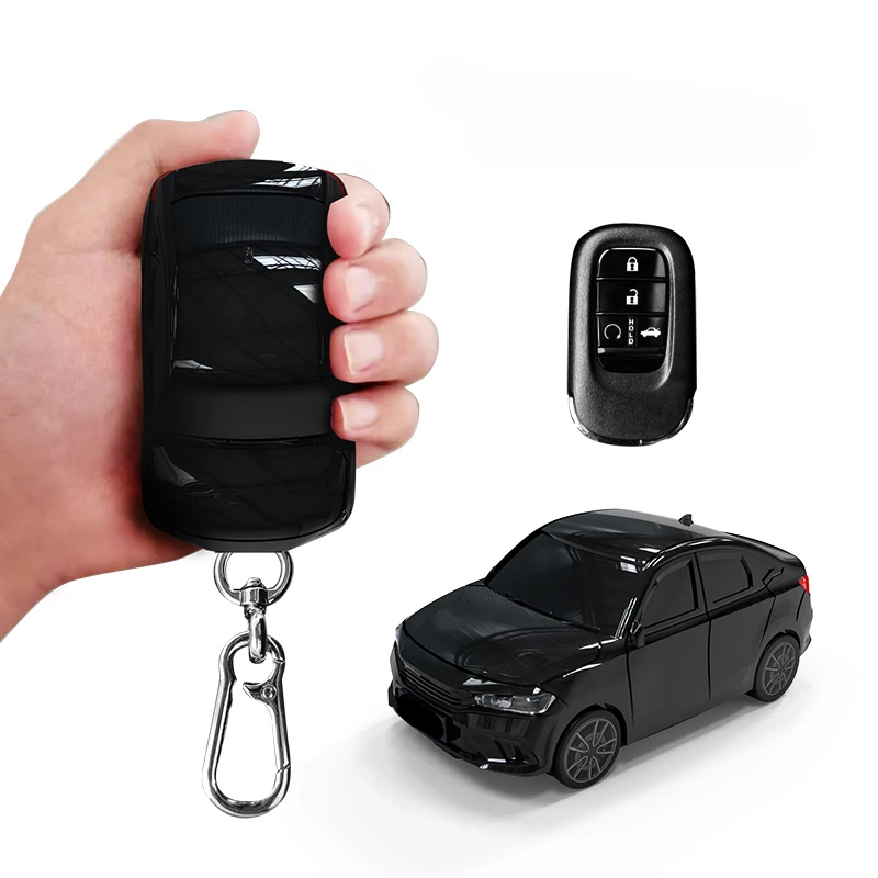 Car Shape Model Car Key Fob Case Cover Bag Protector Suitable For HONDA CIVIC 11 th Plastic Model Key Fob Cover Case