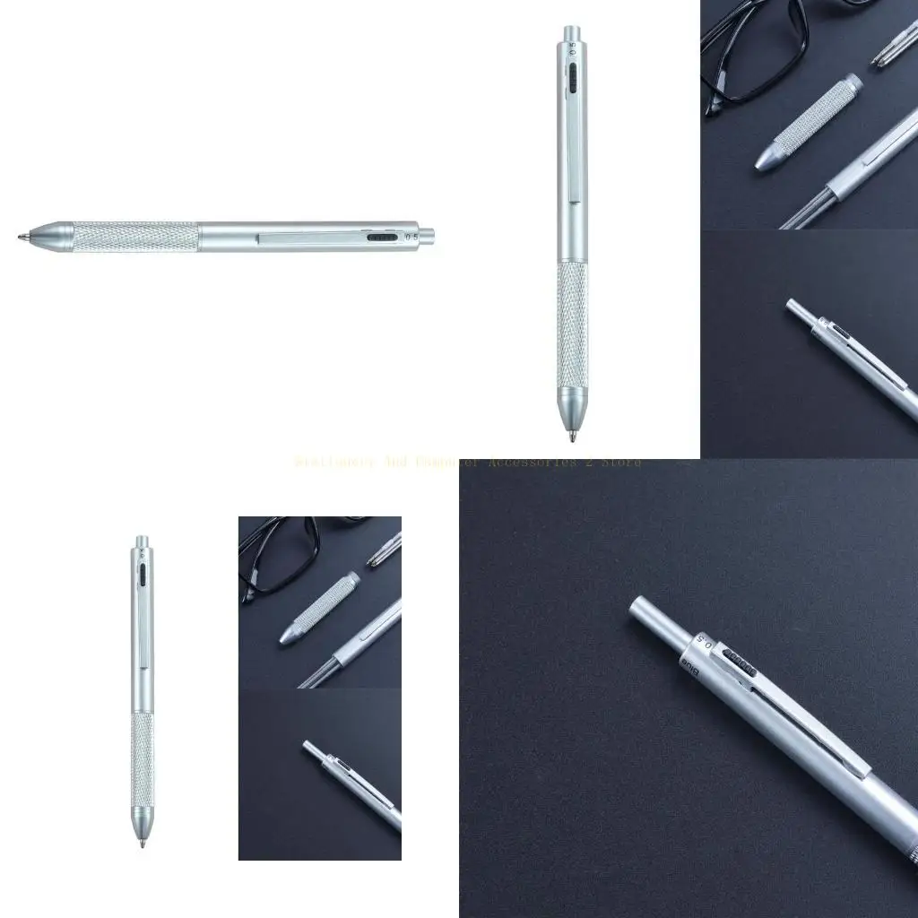 

Retractable Multicolored Ballpoint Pen Metal Ballpoint Pen 1.0mm Tip, Smooth to Write, 4-Colors-in-1 Ballpoint Pen