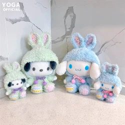 Sanrio wielkanocne serie pluszaki Hello Kitty Cinnamoroll Kuromi moja melodia pluszowa lalka-królik Kawaii zabawki prezenty urodzinowe dla dzieci