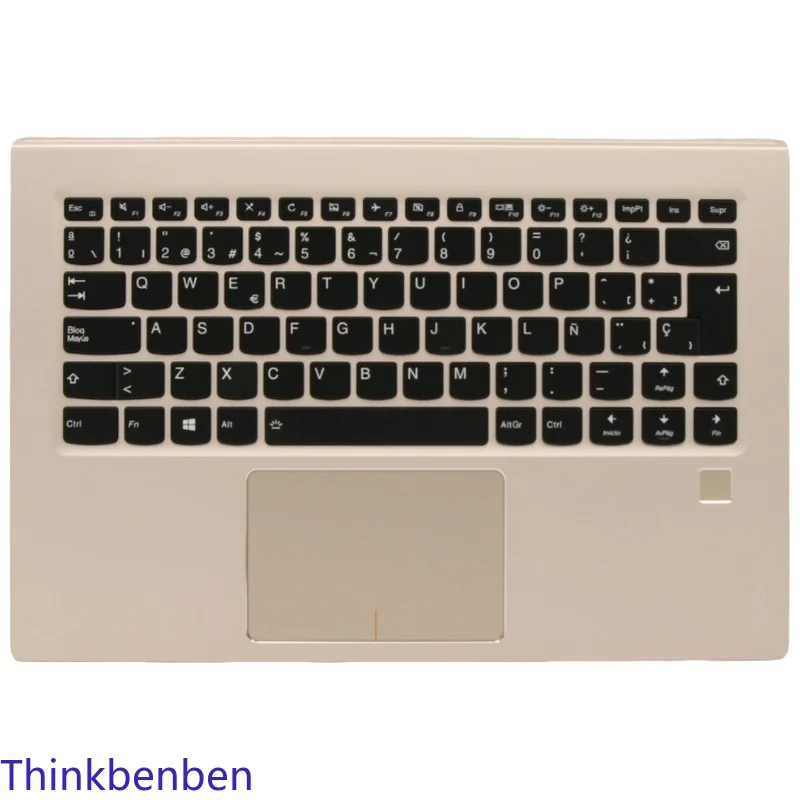 ES Spanish Keyboard Golden Upper Case Palmrest Shell Cover For Lenovo Yoga 910 13IKB Glass Yoga5 Pro Laptop 5CB0M35038
