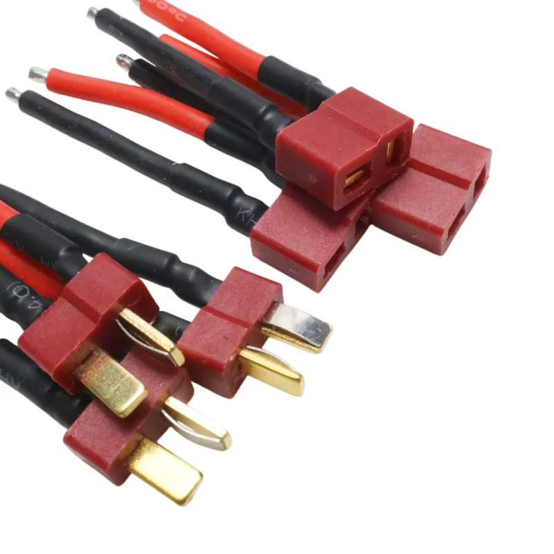 4 Pairs T-Plug Male Female Single Head Cable 5cm 14AWG Silicone Wire for RC Drone Car Boat Lipo Battery ESC