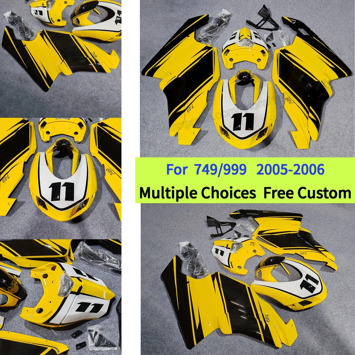 

Motorbike ABS Fairing Set For Ducati 749 999 2005 2006 High Quality Injection Molded Body Panels