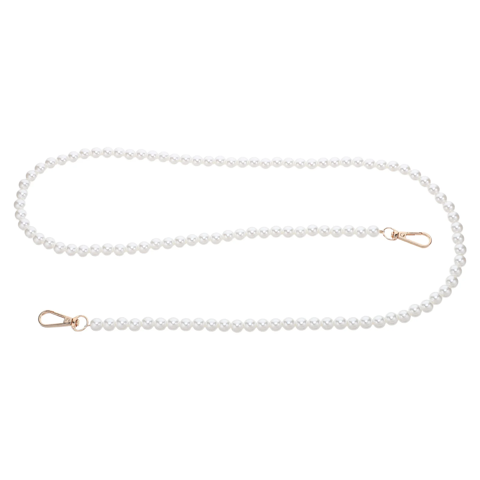 

Pearl Chain Strap For Handbag 111Cm Faux Pearl Beaded Crossbody Shoulder Bag Replacement Buckle Durable Lightweight Purse