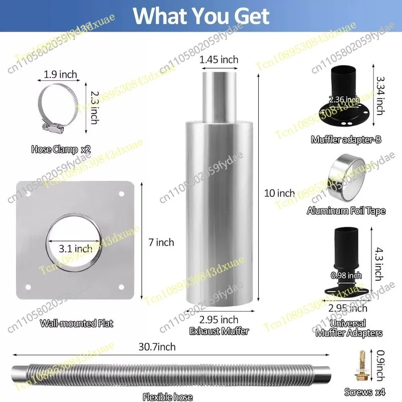 Generator ExhaustKit with Insulated Through-Wall Mounting Plate for Safe Exhaust Emission