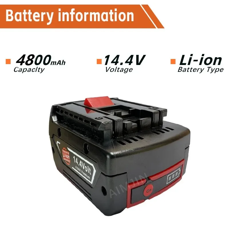 

Original BAT614G Rechargeable Battery 14.4V 4800mAh Lithium ion for Bosch 14.4V Battery BAT607G BAT614 BAT614G