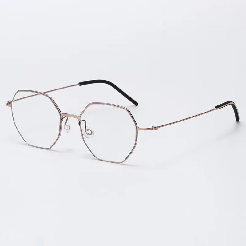 

New Top Grade Polygon Denmark Designer Eyeglasses Frames for Women Optical Blue Blocking Screwless Ultra-light for Men Glasses